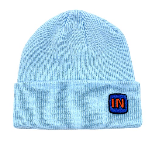 IN PATCH HEAVY WEIGHT BEANIE SKY BLUE